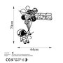 Wallity Astronaut 4 Escultura de Pared de Metal Negra